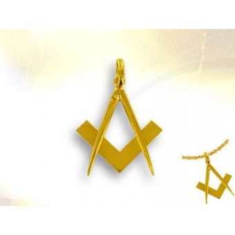 Pendentif équerre compas OR Pendentif équerre compas OR