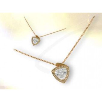 Collier triangle maçonnique Plaqué Or Collier triangle maçonnique Plaqué Or