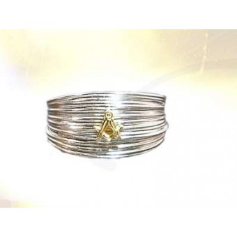 Bague maçonnique La Discrète OR et argent Bague maçonnique La Discrète OR et argent