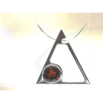 Collier Maçonnique Triangle grenat Collier Maçonnique Triangle grenat