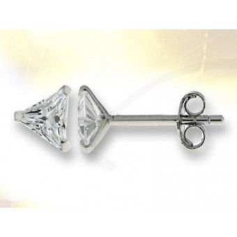Boucles triangle oxyde blanc Boucles triangle oxyde blanc