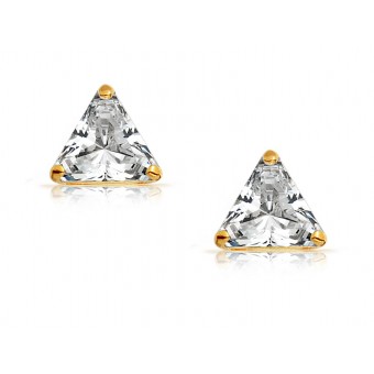 Boucles triangle oxyde or jaune Boucles triangle oxyde or jaune