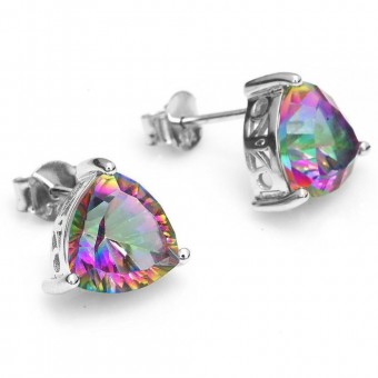 Boucles d'oreilles maçonniques topaze mystique Boucles d'oreilles maçonniques topaze mystique