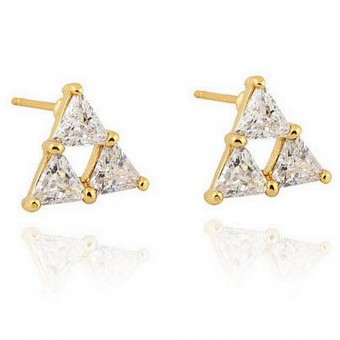 Boucles trilogie plaqué or jaune Boucles trilogie plaqué or jaune