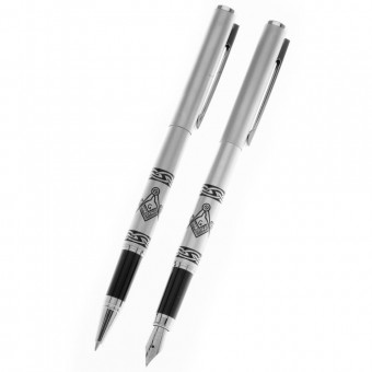 Parure stylo plume et roller maçonnique Parure stylo plume et roller maçonnique