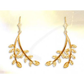 Boucles dormeuses acacia vermeil Boucles dormeuses acacia vermeil