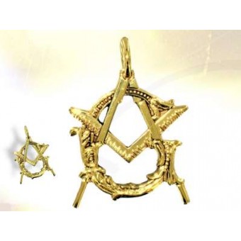 Pendentif maçonnique MAITRE de vermeil Pendentif maçonnique MAITRE de vermeil