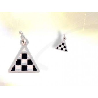 Pendentif triangle Mosaique argent Pendentif triangle Mosaique argent