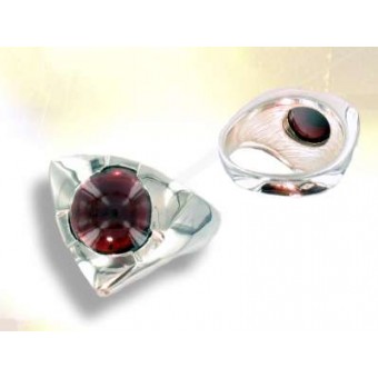 Bague maçonnique grenat Bague maçonnique grenat