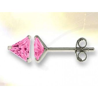 Boucles triangle oxyde rose Boucles triangle oxyde rose