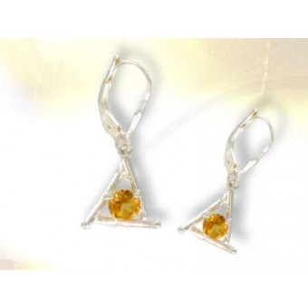 Boucles dormeuses citrine Boucles dormeuses citrine