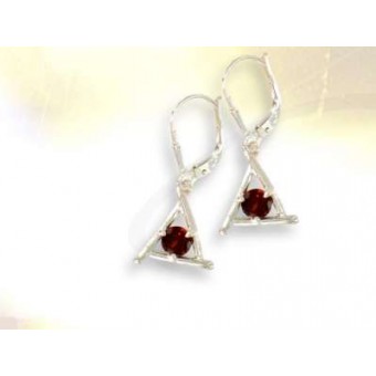 Boucles dormeuses grenat Boucles dormeuses grenat