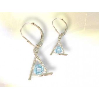 Boucles dormeuses topaze bleu Boucles dormeuses topaze bleu