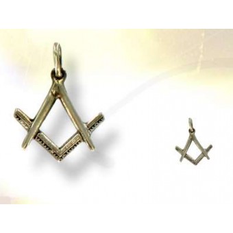 Pendentif équerre compas argent Pendentif équerre compas argent