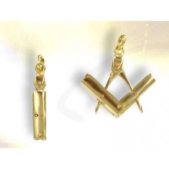 Pendentif équerre compas or Pendentif équerre compas or