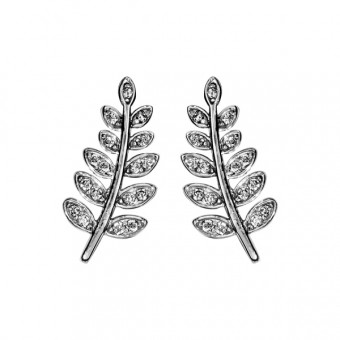 boucles d' oreilles branche acacia empierrées boucles d' oreilles branche acacia empierrées