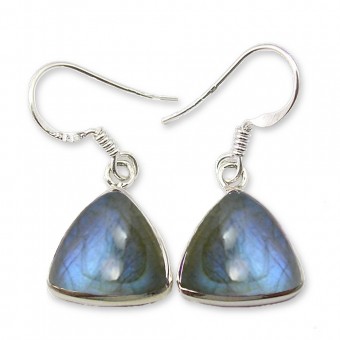 Boucles d'oreilles labradorite triangle Boucles d'oreilles labradorite triangle