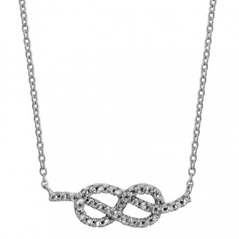 Collier Maçonnique Lacs D'Amour argent et pierres Collier Maçonnique Lacs D'Amour argent et pierres