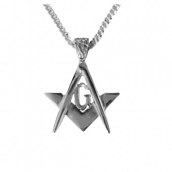 Pendentif maçonnique Compas équerre G Pendentif maçonnique Compas équerre G